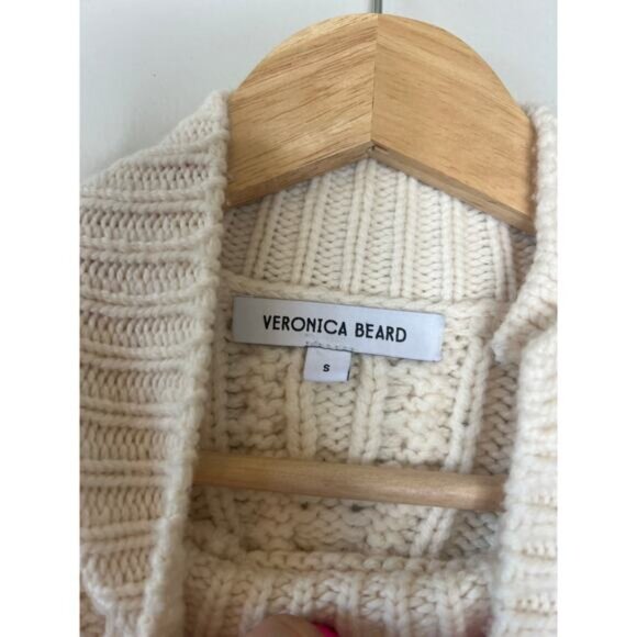 NEW Veronica Beard Holton Cable Knit Wool Sleeveless Vest White Size: Small - Picture 4 of 7